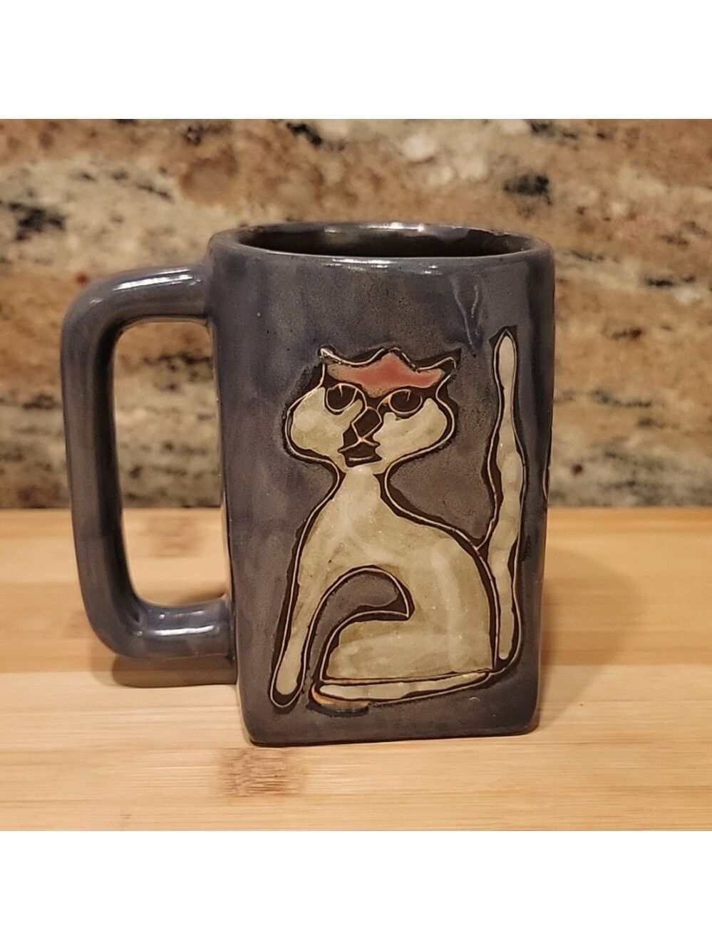 Mara Stoneware Cat Cofee Mug
